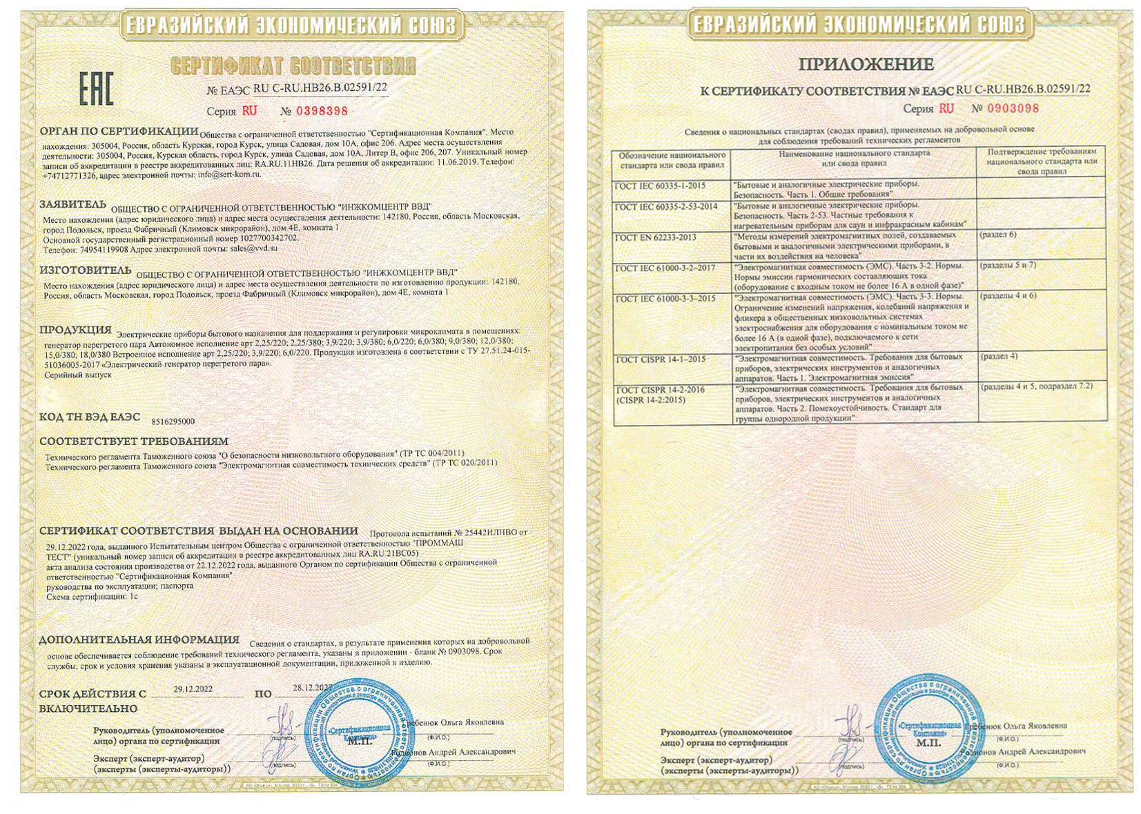 сертификат соответствия на АЭГПП